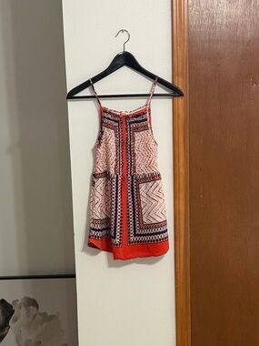 Monteau Coral and Navy Printed Sundress